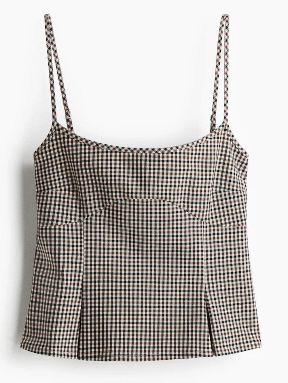 H&M Divided Checked Spaghetti Strap Fitted Tank Top Size XS